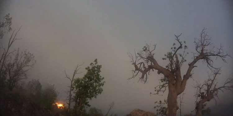 Gerilla kamerasından, çatışma görüntüleri