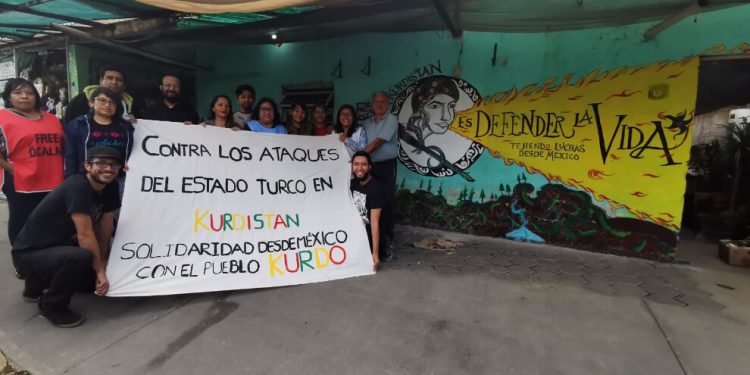 Meksiko’da Kürt halkının mücadelesi duvarlara işlendi