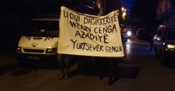 Yurtsever gençlikten işgale karşı yürüyüş