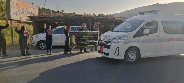 Şehit Berfin Rêbaz’ın cenazesi Silêmaniyê’ye doğru yola çıktı