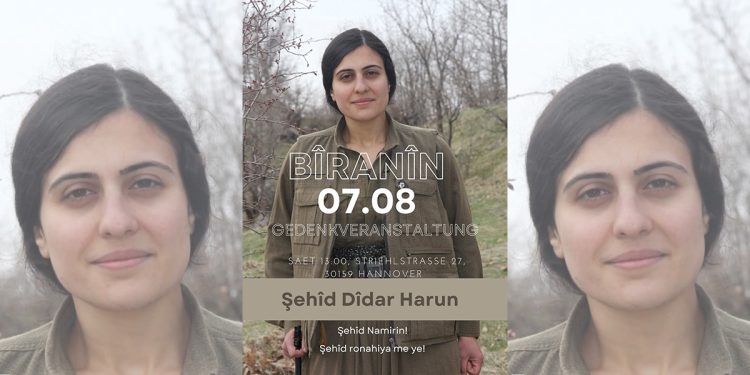 Hannover’de Şehit Didar Harun (Gülistan Akgöl) için anma