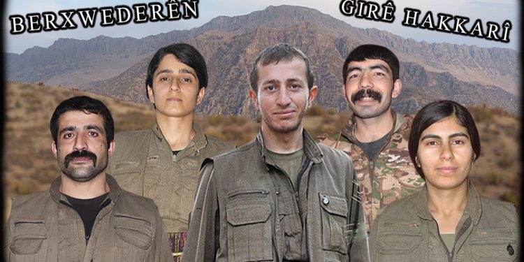 HPG kimyasalla şehit düşen 5 gerillanın kimlik bilgilerini açıkladı