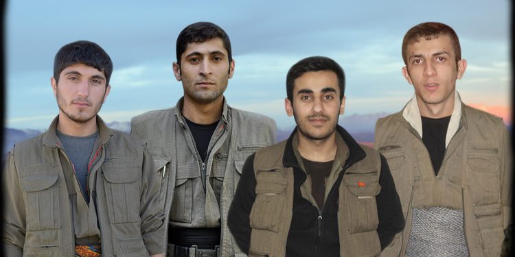 HPG Zap’ta şehit düşen 4 gerillanın kimlik bilgilerini paylaştı