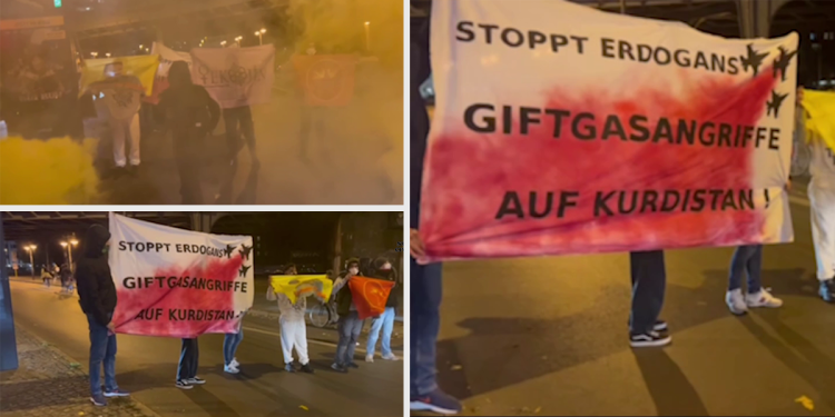 Gençler yolu ulaşıma kapatarak kimyasala dikkat çekti