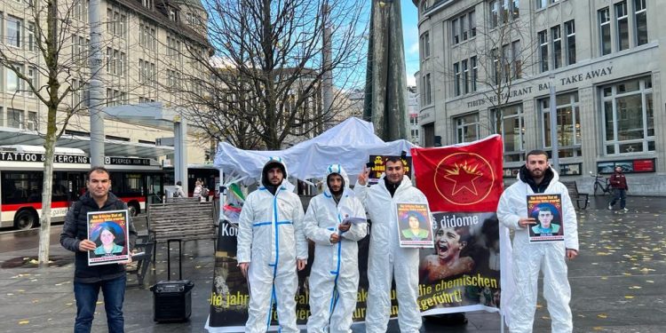 TCŞ üyeleri St. Gallen’de Kürdistan’da yaşanan savaş suçlarına dikkat çekti