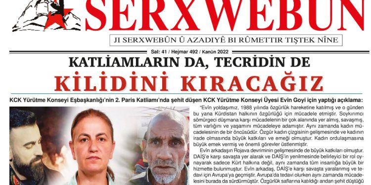 Serxwebûn Gazetesi: Katliamların da tecridin de kilidini kıracağız