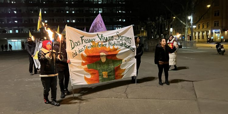 “Viyan Soran’ın ateşi Rêber APO’nun özgürlük ateşidir” – Zürih’te TekoJIN öncülüğünde eylem