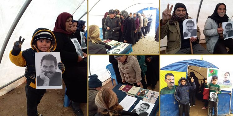 Gençler ve genç kadınlar Babinîste Önder Apo’nun fiziki özgürlüğü için imza topladı