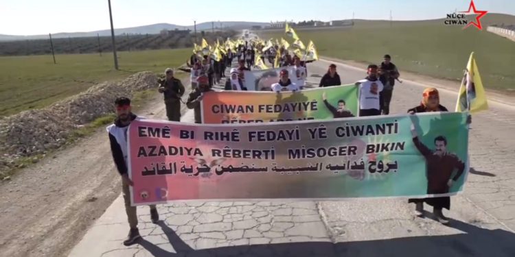 Fırat Bölgesi’ndeki gençlik uzun yürüyüşü coşkulu bir şekilde başladı