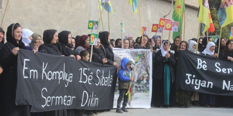 Mexmûr halkı ve gençleri 15 Şubat komplosuna karşı eylemdeydi