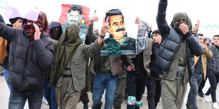 Wan Newrozu’nda Önder Apo posteri açan gençler: “Ciwan ber bi rojê we dimeşin”- YENİLENDİ