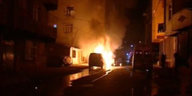 HBDH Erdem Aşkan Milisleri faşist polislere ait Ranger tipi aracı imha etti