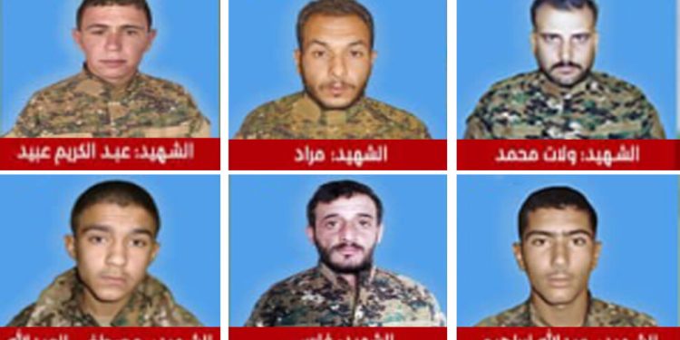 Hava saldırısında şehit düşen 6 savaşçının kimlik bilgileri açıklandı