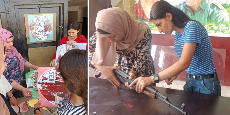 Genç kadınlardan Tabqa ve Hesekê’de kampanya çalışmaları