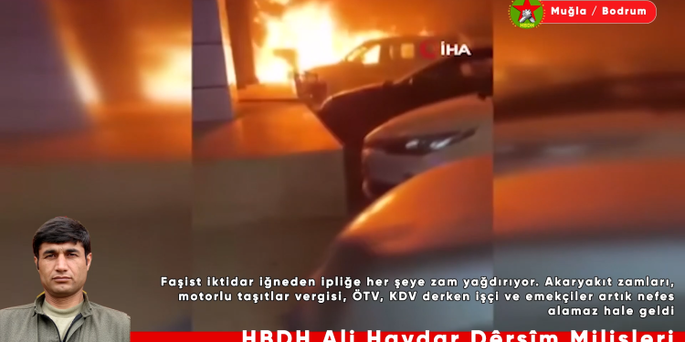 HBDH Ali Haydar Dêrsîm Milisleri: “Muğla’da sabotaj eylemi gerçekleştirdik”