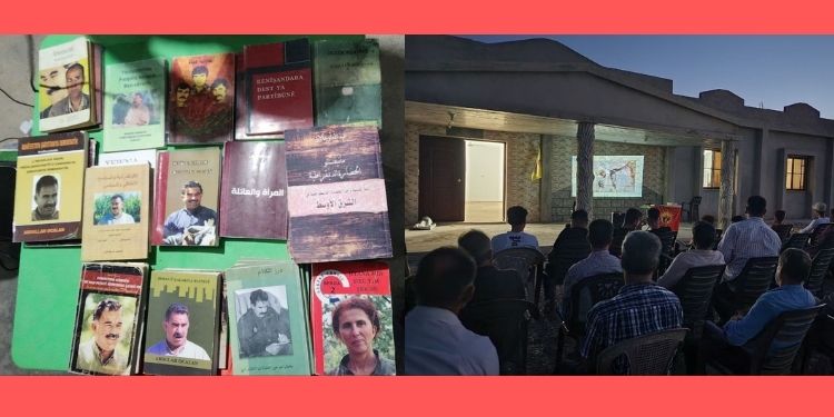 Devrimci Gençlik Hareketi ve Genç Kadınlar Birliği, Derik’te Önder APO’nun kitaplarını dağıttı