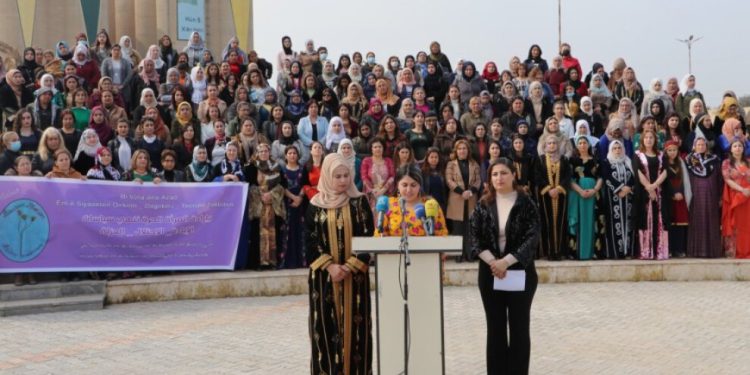 Kuzey Doğu Suriye’de 8 Mart: Özgür kadın iradesiyle işgali ve tecridi boşa çıkaracağız!