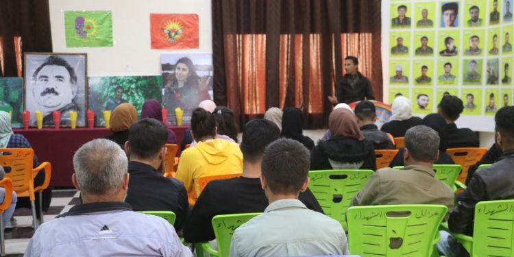 Tabqa ve Reqa şehirlerinde, Şehit Bişeng, Şehit Sara ve Şehit Tolhildan için anma!