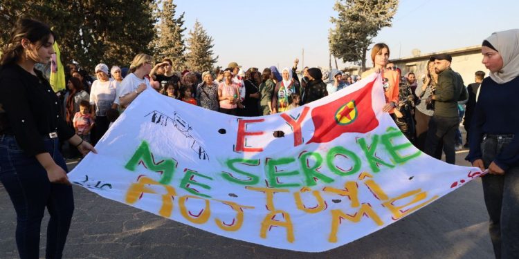 Şehba’da binler Önder APO’nun fiziki özgürlüğünü haykırdı