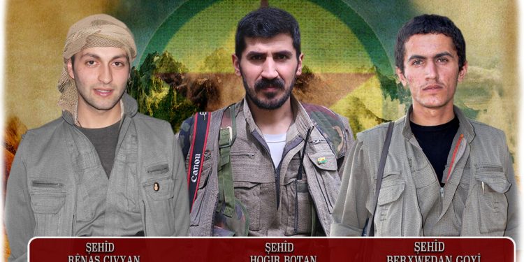 HPG 3 şehidin kimlik bilgilerini açıkladı