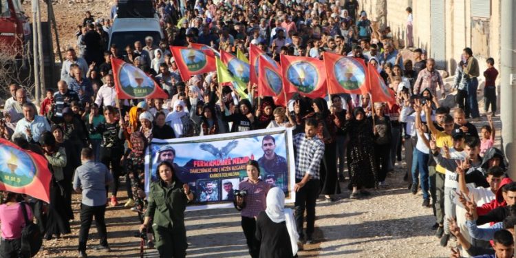 Binler Komutan Karker Tolhildan’ı uğurlama törenine aktı
