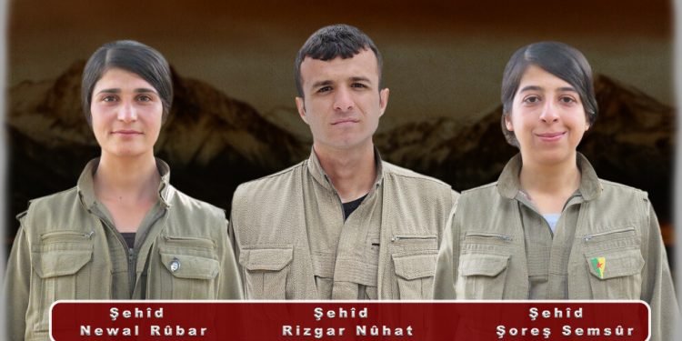 HPG fedai militanlar Şoreş, Rizgar ve Newal’i andı
