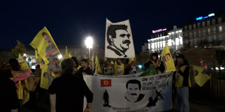 Strasbourg’da Önder APO’nun fiziki özgürlüğü için TCŞ öncülüğünde yürüyüş