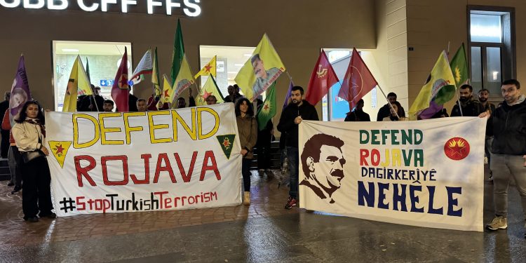 Ticino’da Kürdistanlılar İşgal Saldırılarına Karşı Alanlara Çıktı