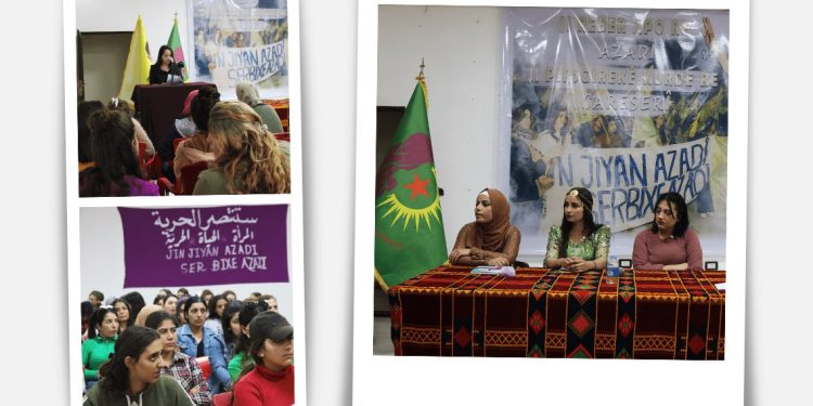Qamişlo’da Genç Kadınlar Önder APO için konferans düzenliyor