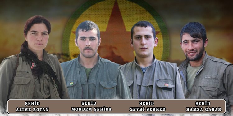 HPG, 4 şehidin kimlik bilgilerini açıkladı