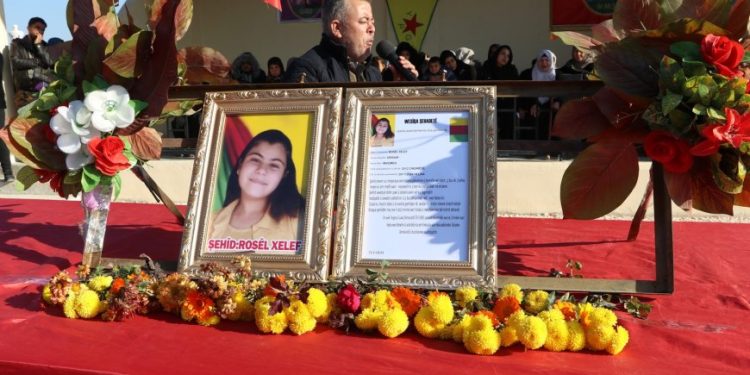 İşgalcilerin saldırısı sonucu şehit olan Rûssel Halef uğurlandı