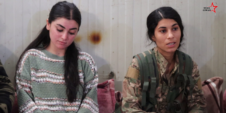 Ezidi genç kadınlar Şengal Kadınlar Birliği’ni (YJŞ) ziyaret etti