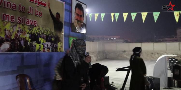 Minbiç’de PKK’nin kuruluş yıldönümü kutlamasında Arap bir genç özgürlük saflarına katılım sözü verdi