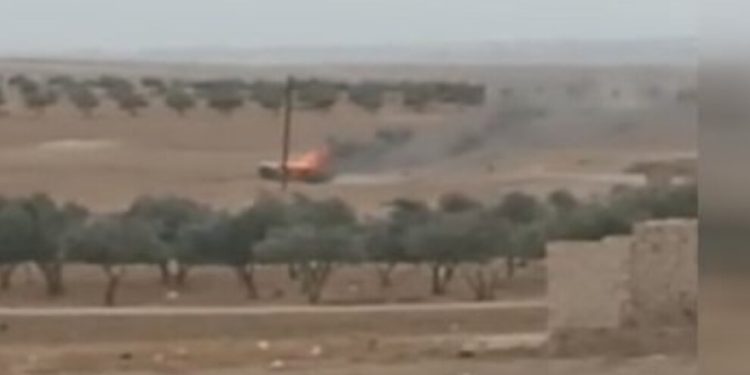 Minbic’de çetelere ait cephane aracı imha edildi