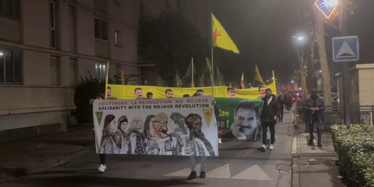 Marignane’de Gençler Öncülüğünde Rojava’ya Destek