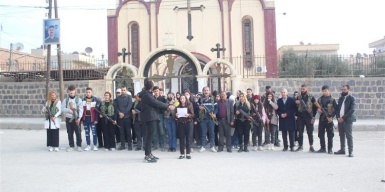 Rojavalı Ermenilerden QSD’ye destek taburu