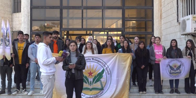 Qamişlo yurtsever öğrenci Birliği üyeleri seferberliğe katılacaklarını duyurdu