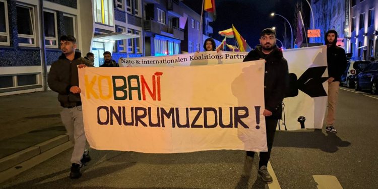 Hamburg’da işgal protestoları: Rojava’nın yanındayız