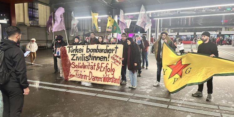 Bern’de Tişrîn Konvoyuna Yapılan Saldırı Protesto Edildi