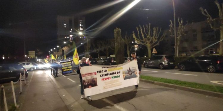 Bordeaux’da Rojava Saldırıları Protesto Edildi