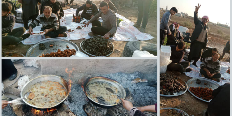 Boxe ve Derflitê Köylerindeki halk, cephedeki savaşçılar için yemek hazırlıyor