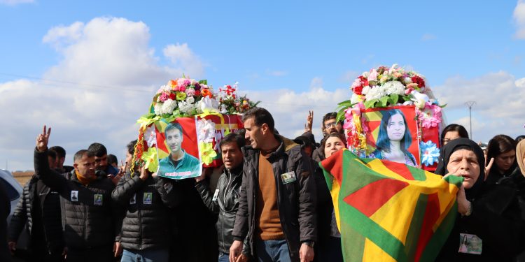 Şehit Saliha ve Şehit Hogir son yolculuklarına uğurlandı