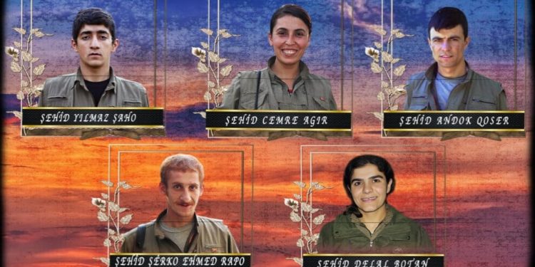 HPG-BİM şehit 5 gerillayı saygıyla andı