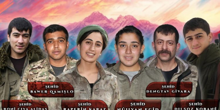 HPG BİM 2022 Yılında Zap’ta Şehadete Ulaşan 6 Özgürlük Gerillasının Kimlik Bilgilerini Paylaştı